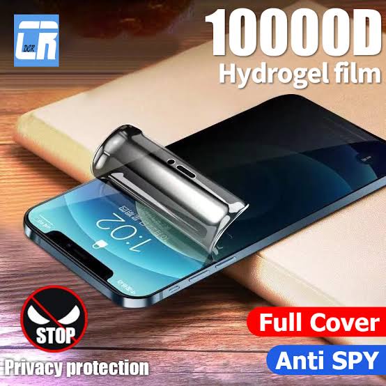 Black Hydrogel A-SPY Privacy iPhone 13 12 Pro 11 Pro 14 14 Plus 13 Pro Max 12 Mini 11 Promax Hidrogel Full Cover-Ful Coverage Hitam Gelap Anti Glare Matte Ga Bisa Lihat DarJelly-Jel Hydro Antigores-Anti Gores Transparan-Transparent Tipis-Bagus-Laris 12Pro