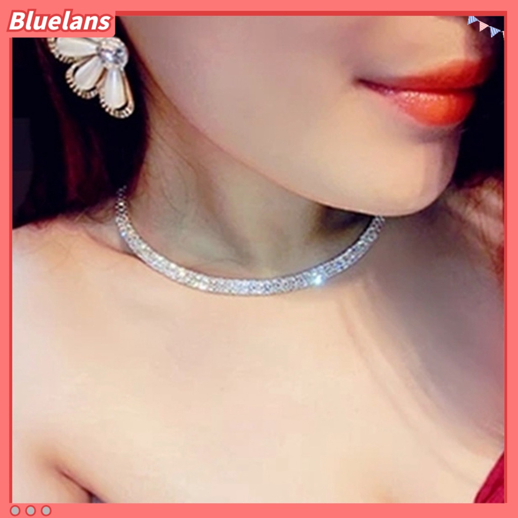 Baru! Kalung Choker Kristal Dengan Hiasan Berlian Tiruan Untuk Pernikahan Pesta Ulang Tahun