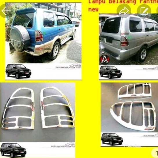 Garnish list cover lampu belakang Isuzu Panther new chrome