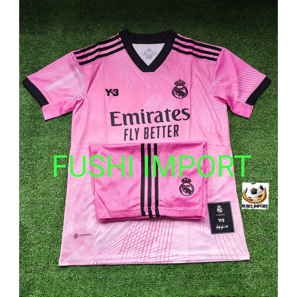 Setelan Jersey Baju Bola Madrid Kiper Goalkeeper Special PINK 2022 ( Fullset Satu Set ) Grade Ori