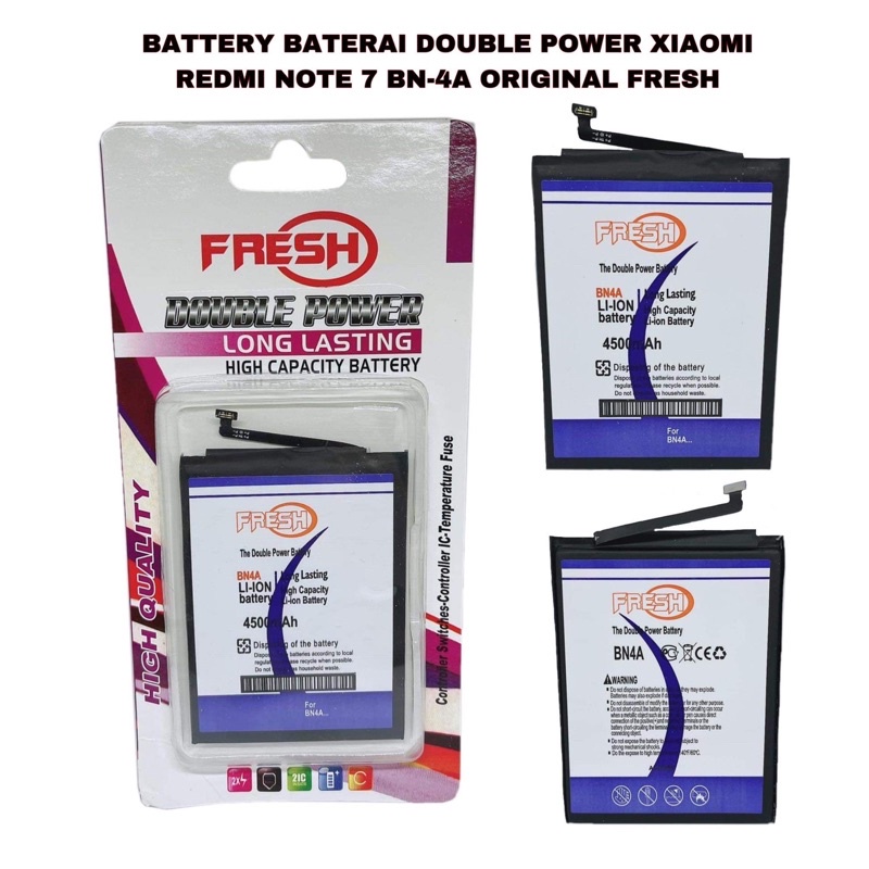 BATTERY BATERAI DOUBLE POWER XIAOMI REDMI NOTE 7 BN4A ORIGINAL FRESH