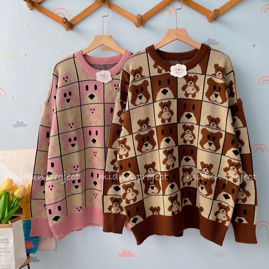 SHANDY BEAR KNIT | SWEATER RAJUT PREMIUM