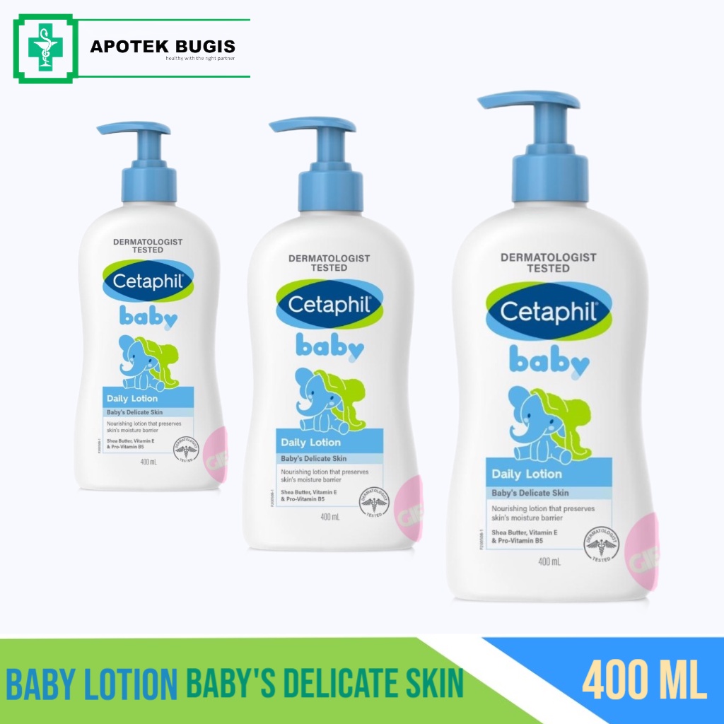 Cetaphil Baby Daily Lotion 400ml  Losion Pelembab &amp; Perawatan Kulit Bayi baby's Delicate Skin 400 ml
