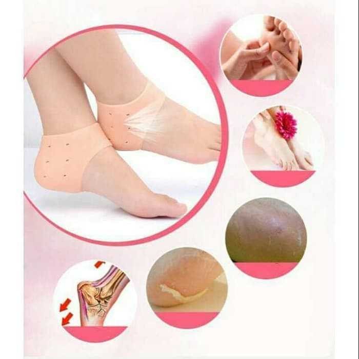 Bantalan Gel Silikon Pelindung Tumit Kaki Untuk Pereda Sakit Tumit