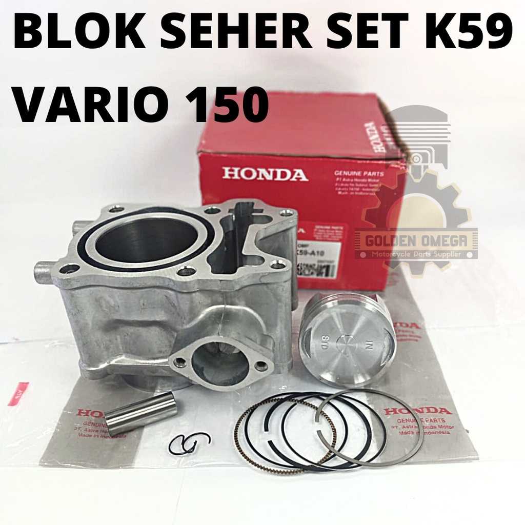 BLOK SEHER HONDA K59 CYLINDER PISTON KIT HONDA VARIO 150 KUALITAS ASLI ORISINIL ORI BLOK MESIN CYLIN
