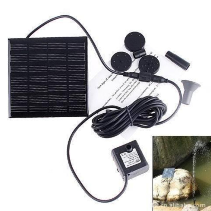 Pompa Air Celup Mini Tenaga Surya Air Mancur Solar Panel
