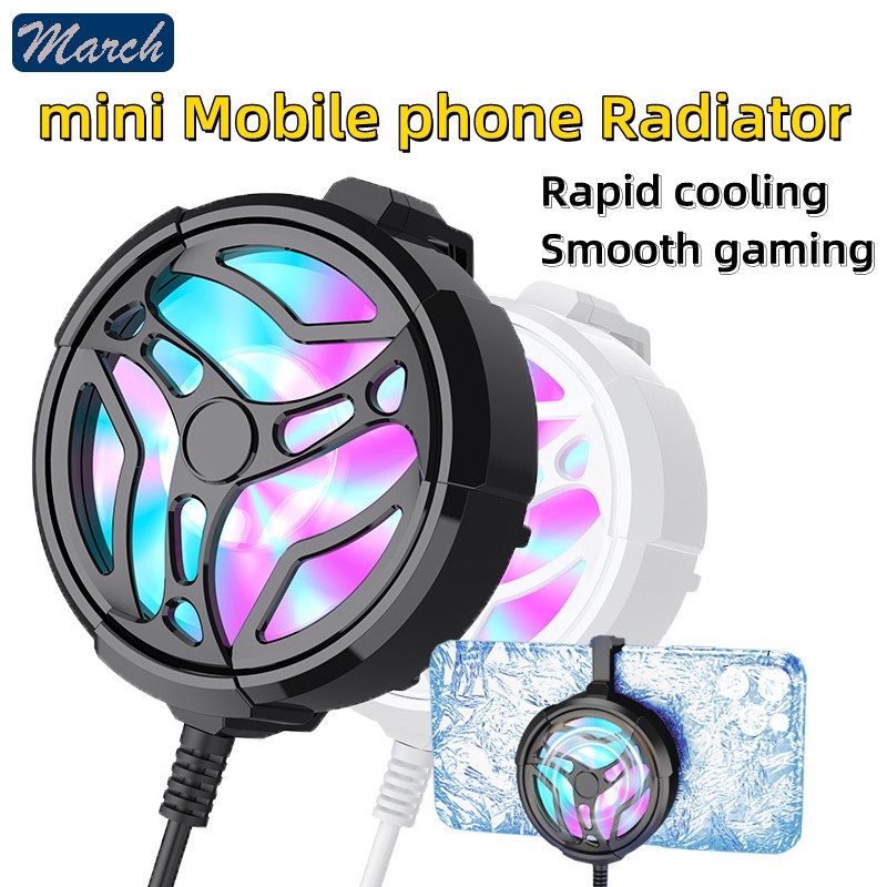 Funcooler Radiator Pendingin HP Gaming Fan Cooler Fans Cooling Fan Cooler gaming Mobile Phone RGB LED light cooling radiator Kipas cool HP