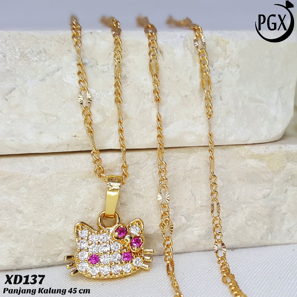 PGX Kalung Wanita Xuping Aksesoris Fashion Perhiasan Lapis Emas Premium - XD137