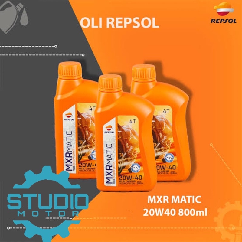 Pelumas Mesin Oli Matic MXR Repsol 0,8L / 800cc / 1 liter / 1000 cc