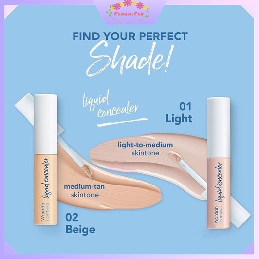 Fashion Fair - Wardah Lightening Liquid Concealer 7g - Wardah Lightening Liquid Foundation 25ml