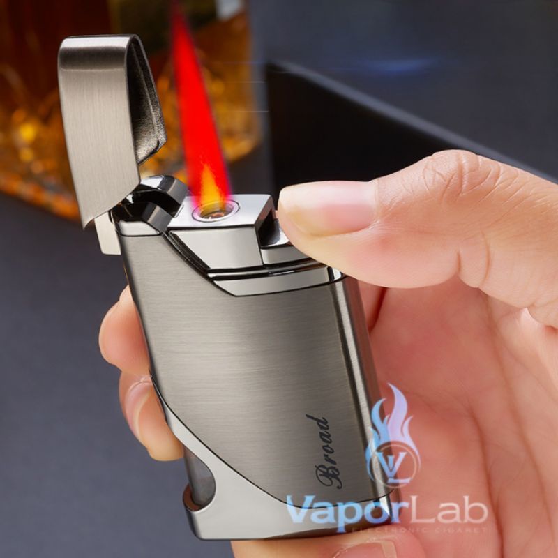 mancis korek api bara BROAD ada indikator gas torch lighter murah unik