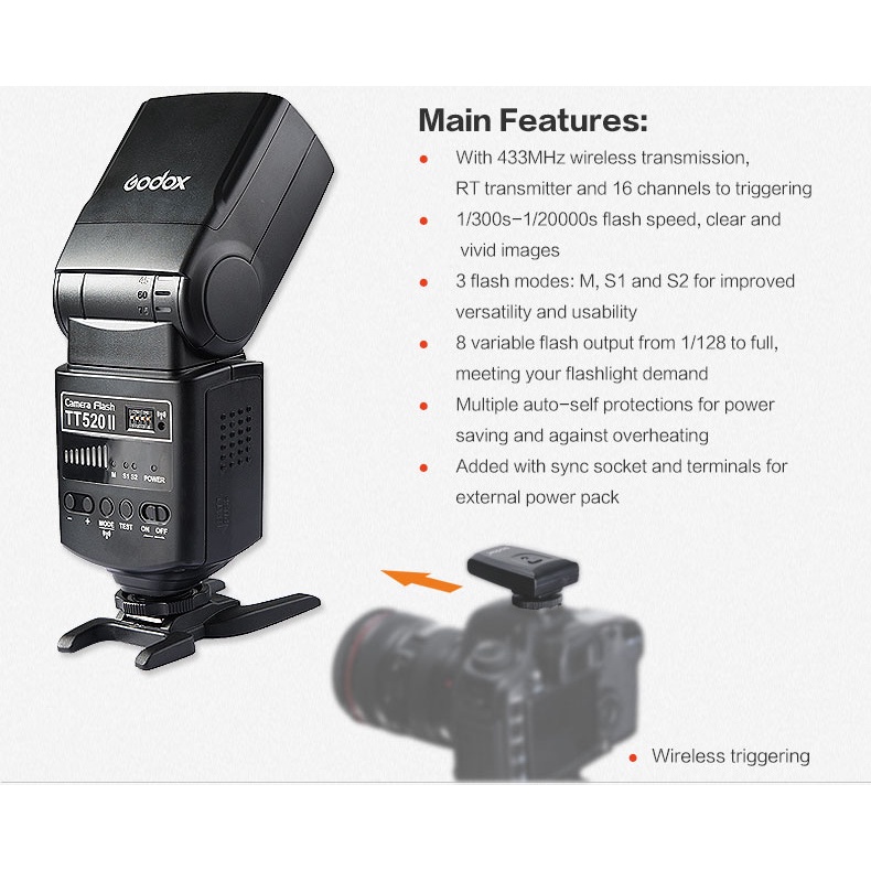 Godox TT520 II Camera Flash