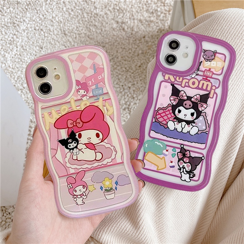 Redmi 12C 9C NFC 9A 10 10C 10A A1 A1+9T 10 9 Mi 11T Redmi Note 9 8 10 11 Pro+10s 11s 10 Pro Max Plus Motif Bingkai Gradasi Gelombang Fresh Milk Tea Sparkling Water Shockproof Case