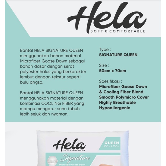 BANTAL TIDUR HELA DELUXE QUEEN MICROFIBER STANDARD