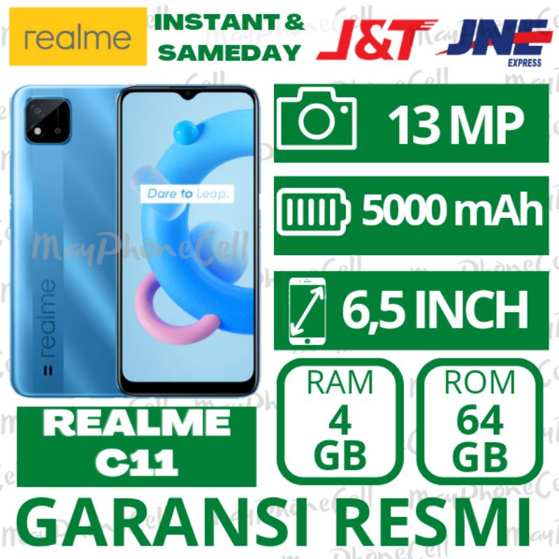 Hp Realme C11 2021 Ram 4GB Internal 64GB 4/64 2/32 New Baru Garansi Resmi 1Tahun 12 Bulan Imei Terda