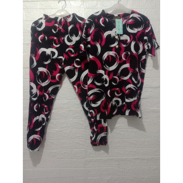 DASTER KENCANA UNGU PRABU LABEL BIRU SETELAN KULOT CP LD 100IISETELAN ATAS BAWAH CELANA PANJANGIISET