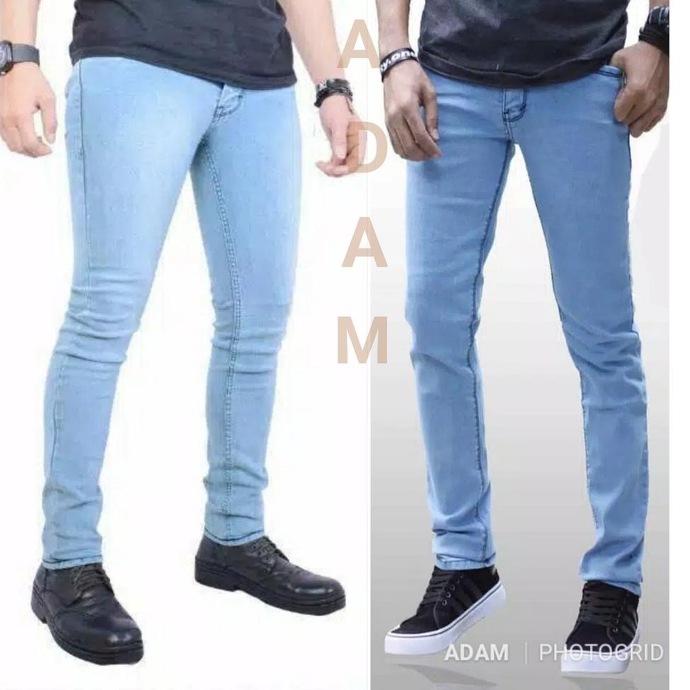 CELANA JEANS PANJANG PRIA Bahan Denim Jeans Melar Skinny Slimfit ▪ SLP.18Oc22ᴴ