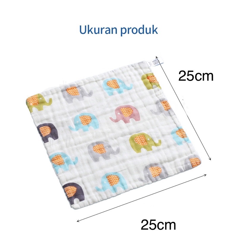 TokoPapin Sapu Tangan Bayi Handuk Waslap Katun Cotton Premium Lembut Anak Bayi Motif
