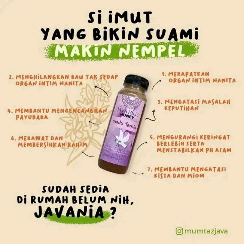 

Madu FEMIO JAVAHILLS 100% madu asli