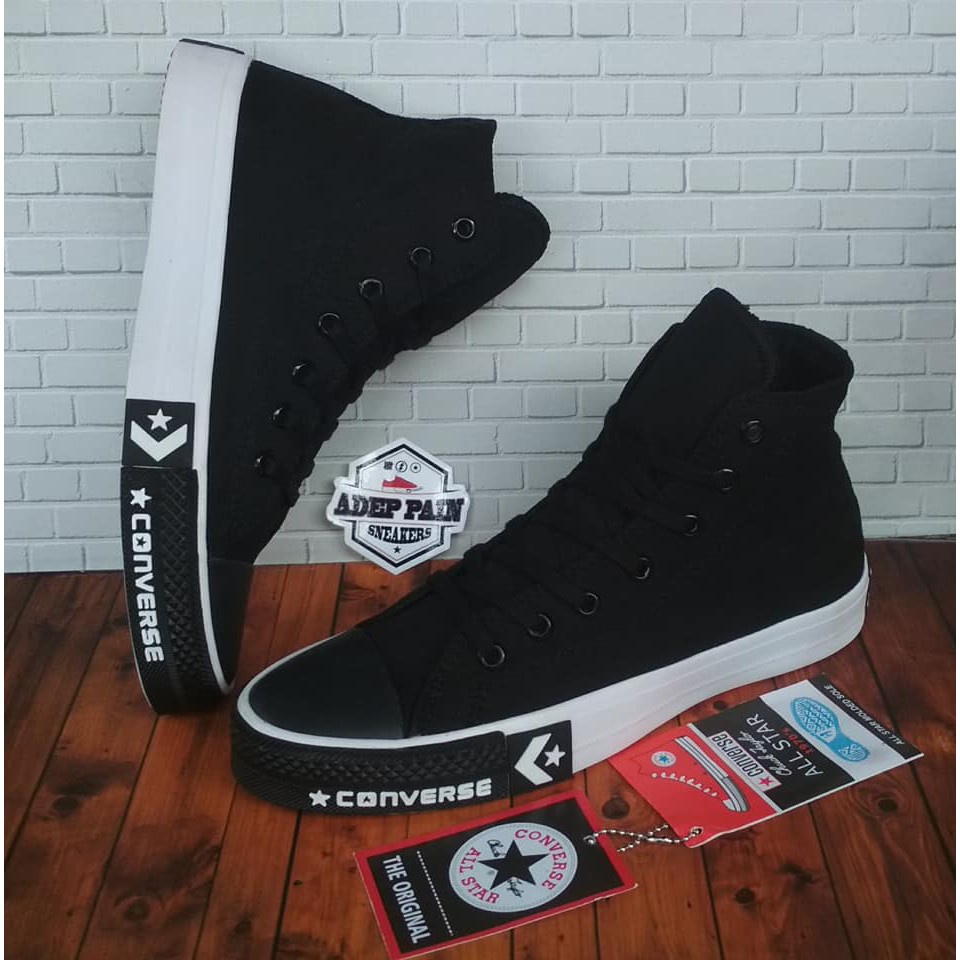 Sepatu Canvas Pria Wanita Converse Chuck Taylor All Star Allstar 70s High Brown Allstar Terbaru Logo Samping  Coklat Tinggi