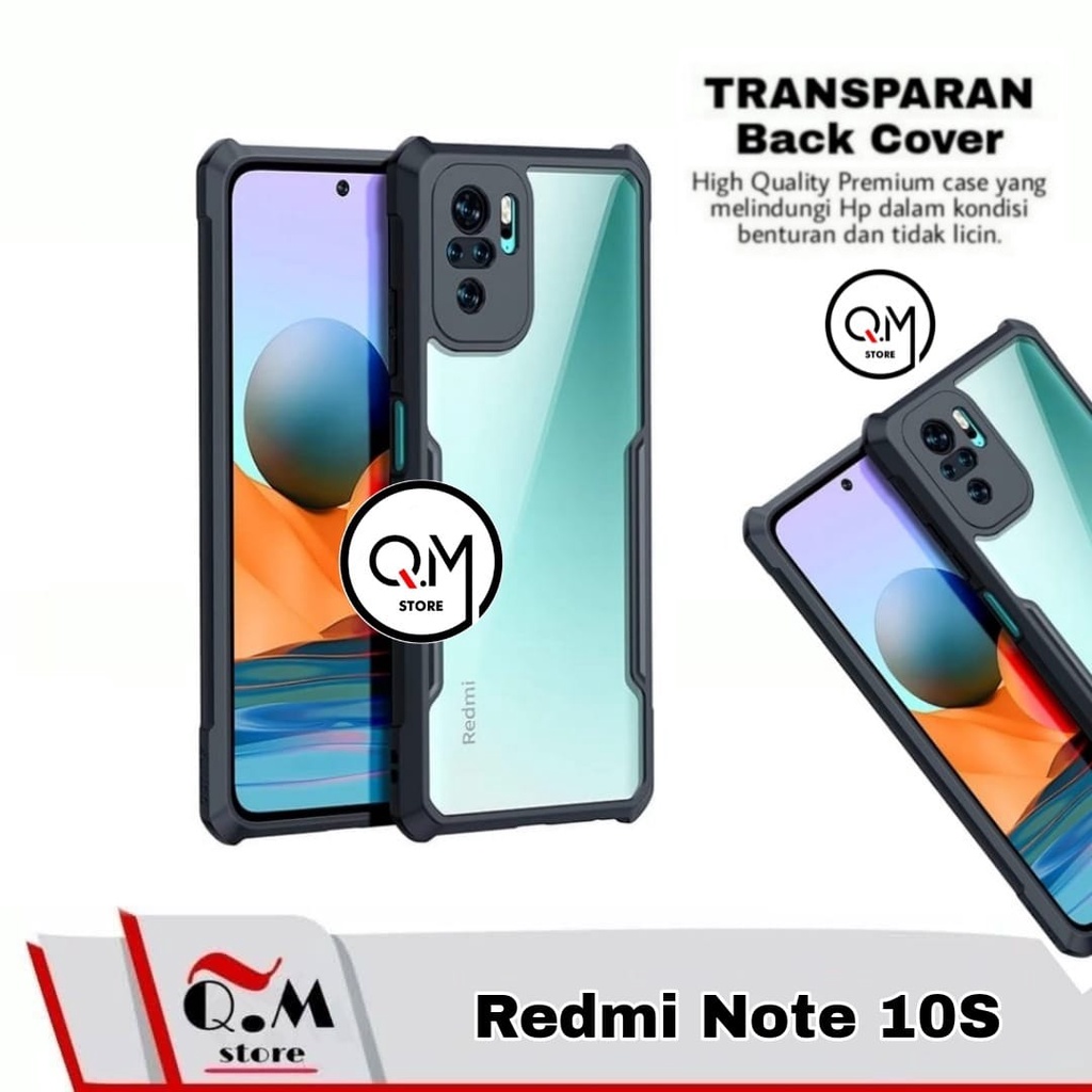 Case Xiaomi Redmi Note 10S Softcase Transparan Clear Armor Pelindung Back Cover Sockproof