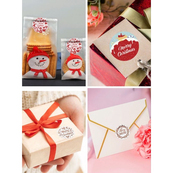 

500pcs Sticker Merry Christmas/Stiker Natal/Sticker Unicorn/Christmas eve Sticker/Thank You
