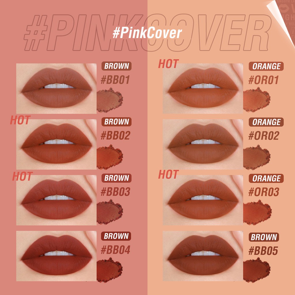 PINKFLASH PinkCover Cover Girl High Pigment Lasting Silky Soft Smooth Creamy Not Dry Velvet Matte Lipstick Cream