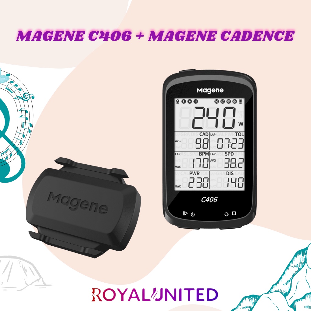 Paket Magene C406 Speedometer Sepeda +  Magene Cadence HIGH QUALITY