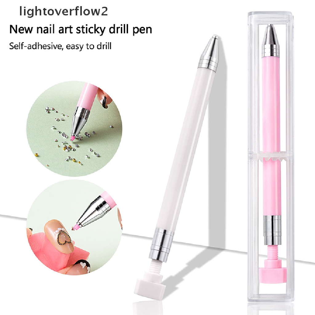 (lightoverflow2) Pensil Wax Nail Art Model Putar Untuk Mengambil Berlian Imitasi (ID)