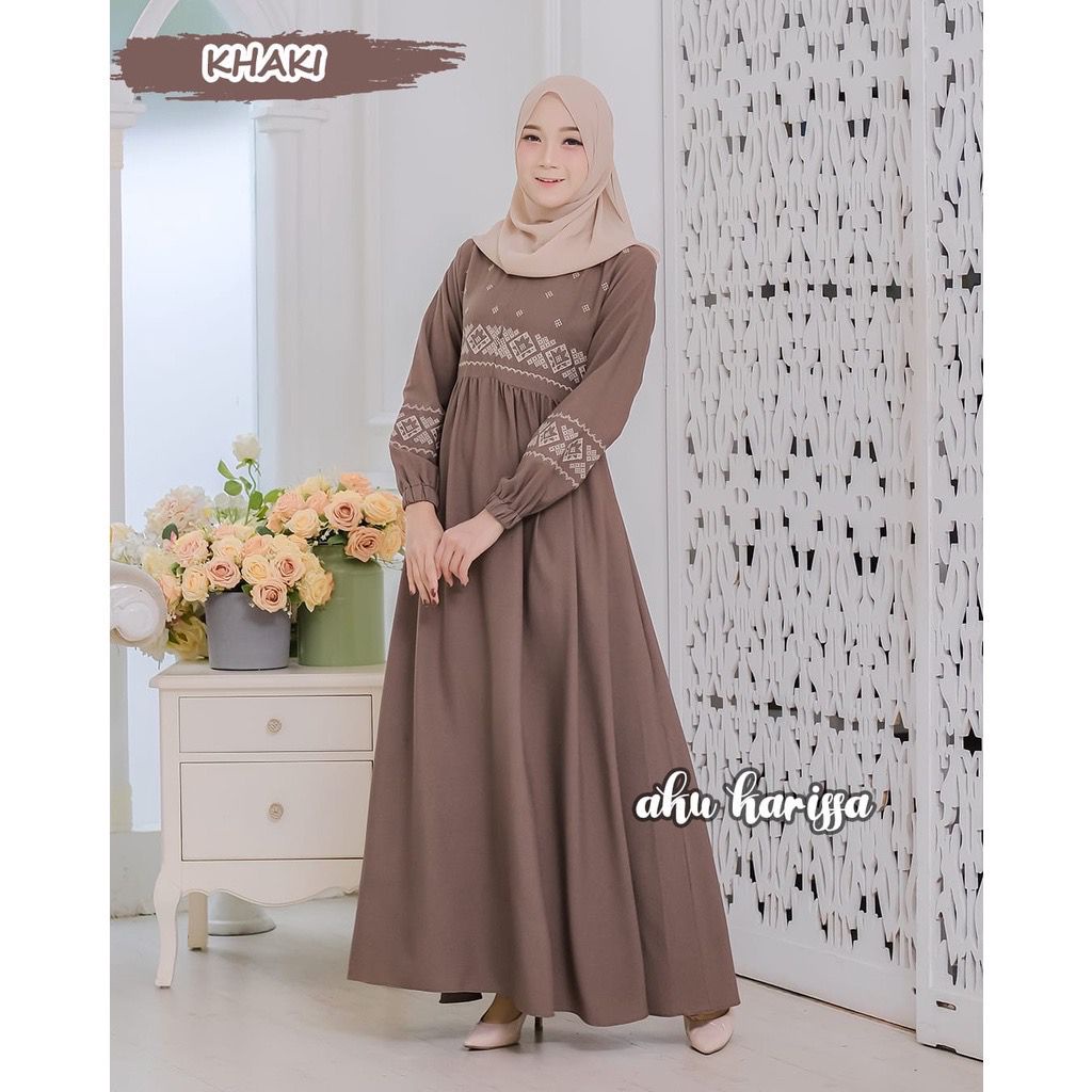 (DBY) GAMIS OLLA BORDIR TALI DAILY BUSUI WANITA DRESS WOLFIS