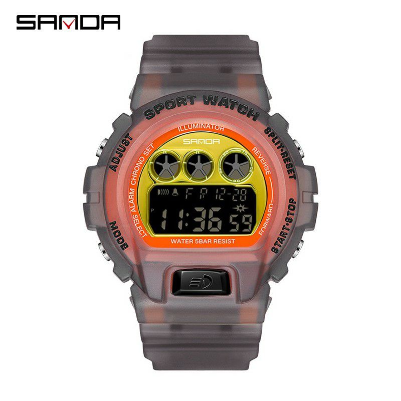 TERLARIS! SANDA 2117 Jam Tangan Pria Digital Luminous Tali Rubber Shockproof Anti Air