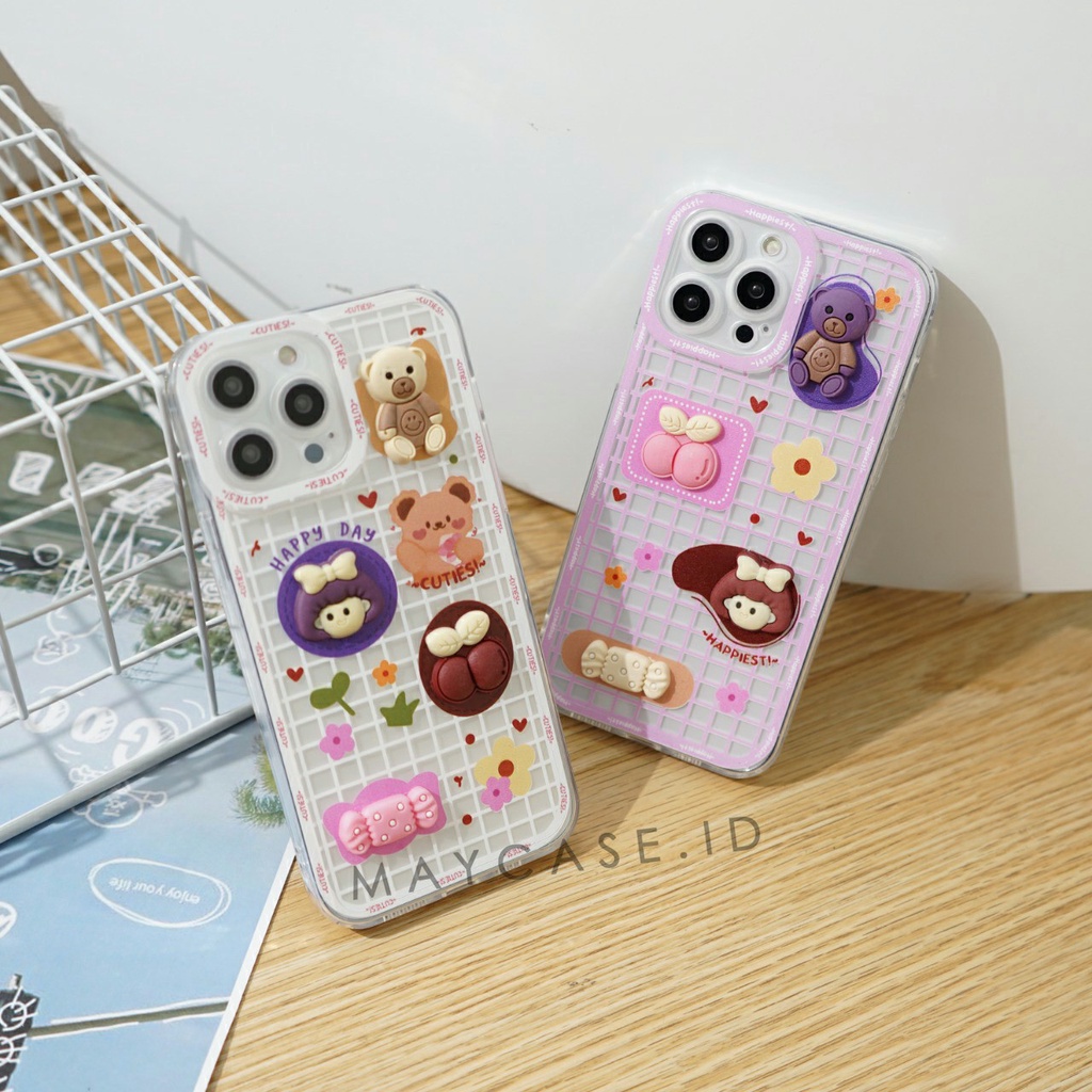 Case Bening Motif 3D7 Boneka Timbul Xiaomi Redmi 10 10S 10C Redmi Note 10s Note 10 4G 5G Note 10 Pro