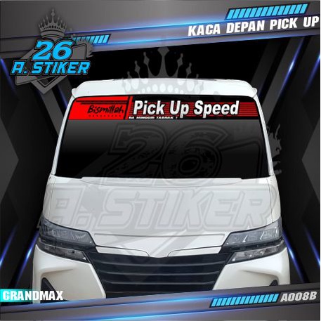 Stiker Decal Variasi Kaca Depan PICK UP SUPER All Mobil Pick Up Bisa Untuk Semua Mobil Pick Up Custo
