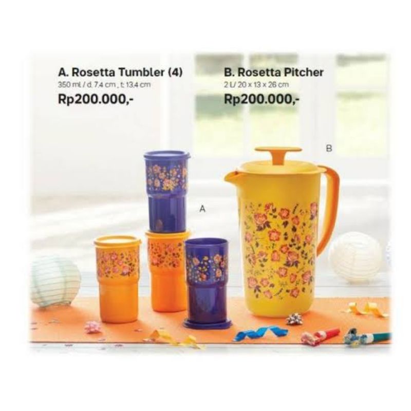 Rosetta picher set Tumbler