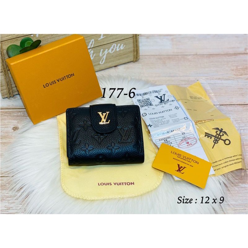 Dompet Kulit Pendek Lipat 3 Kancing Import Kode 177 Free Box