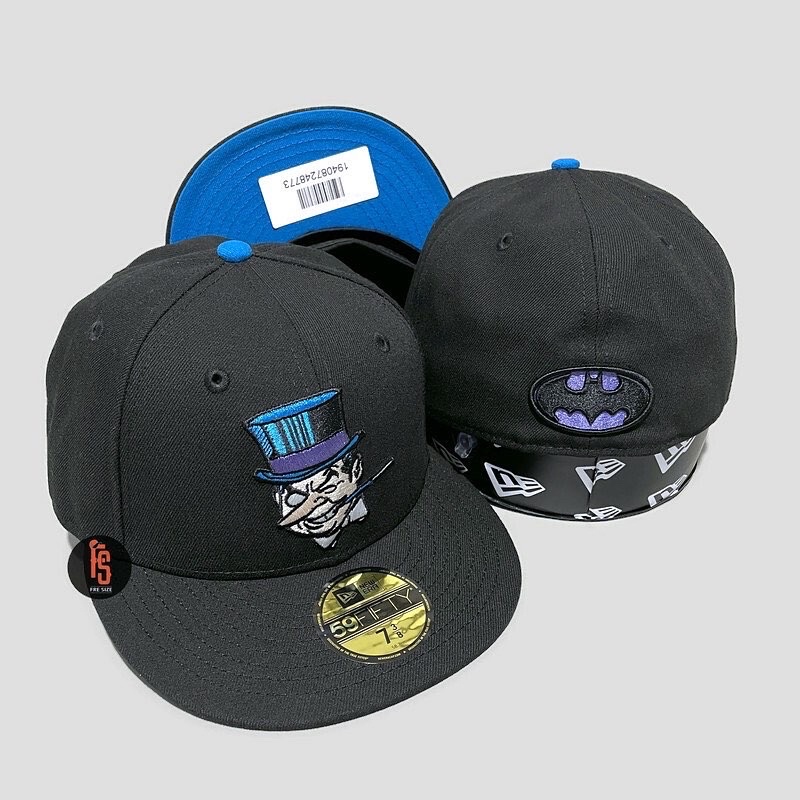 TOPI NEW ERA ORIGINAL 5950 PENGUNIN BATMAN BLACK UV BLUE