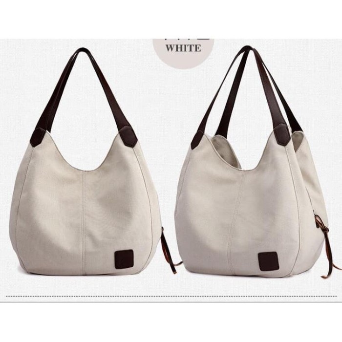 PROMO TAS WANITA Tas Selempang Wanita Bahan Kanvas Premium - Lovata Tote bag - maroon KECIL SEKOLAH 