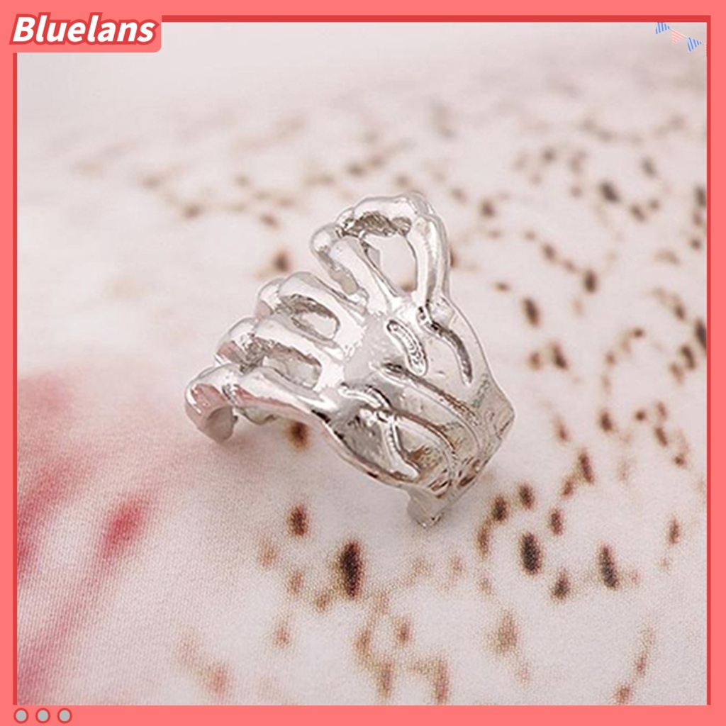 Bluelans 1Pc Unisex Punk Skeleton Hand Claw Shape Ear Clip Cuff Non-Pierced Earring Club