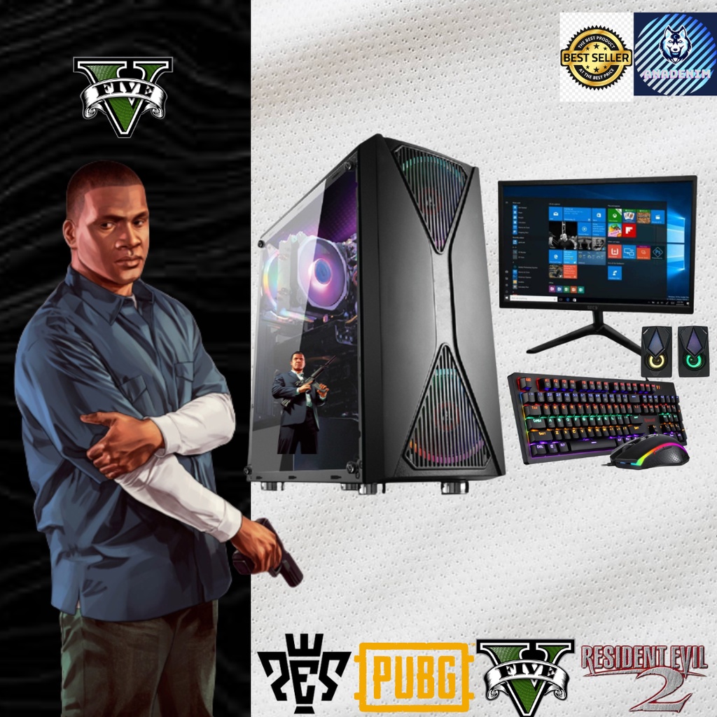 PC GAMING AMD RYZEN 3 3200G LENGKAP MONITOR GAME BERAT