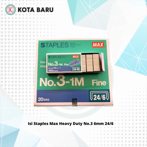 

Isi Staples Max Heavy Duty No.3 6mm 24/6