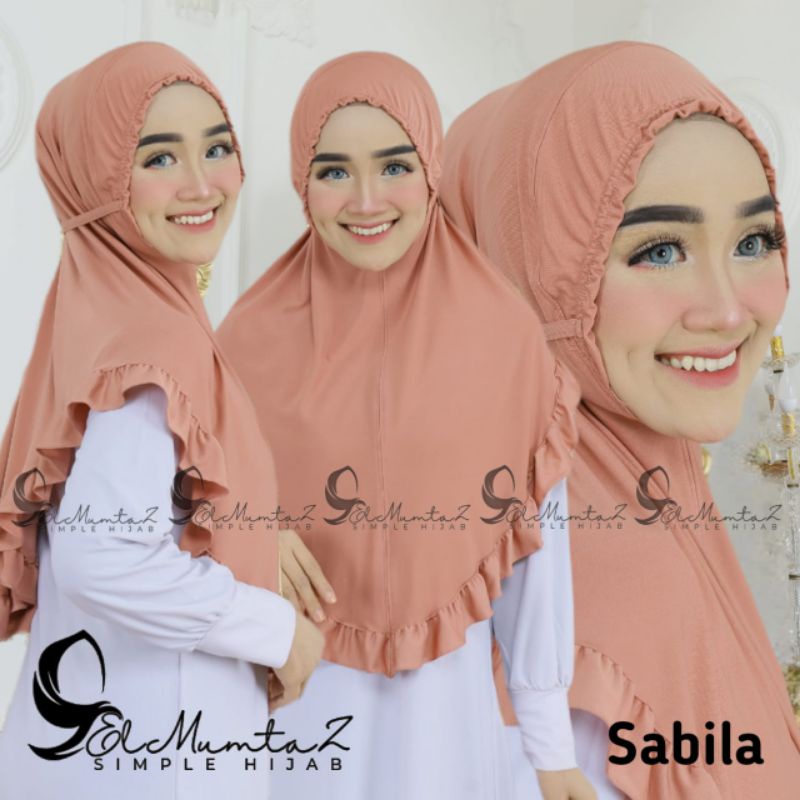 hijab instan Bergo Kerut Dahi Sabila Rampel