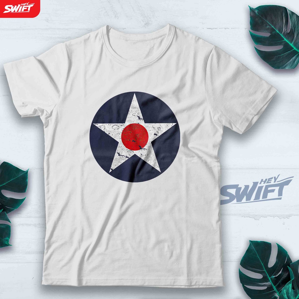 KAOS US Army Air Corps WW1 WWII Roundel Aircraft Insignia Design military TSHIRT BAJU DISTRO