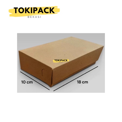 

Paper Lunch Box 300 gsm Bahan Kraft Full Laminasi -- Tokipack LB01