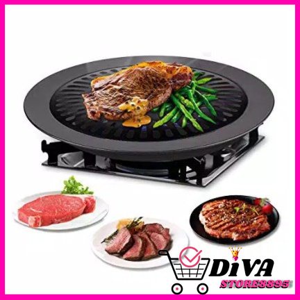 Pemanggang BBQ / Alat panggang Ultra Grill Pan Plate Smokeless 32cm Portable