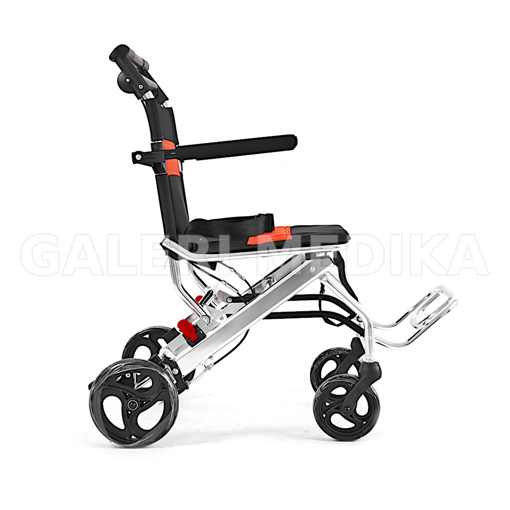 Kursi Roda Travel / Aluminium Travel Wheelchair Mudah Dilipat Masuk Mobil Onemed FS 800L / FS-800L / FS800L