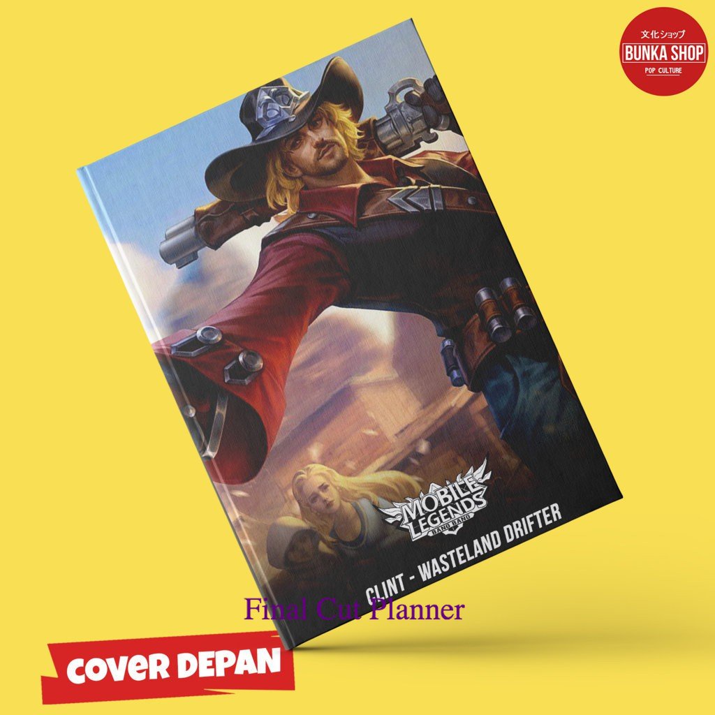 

Note Book Game Mobile Legends Clint Wasteland Drifter Hardcover A5 Buku Catatan Buku Tulis Murah .