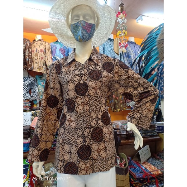 Toko bakul batik,Blouse batik wanita lengan panjang