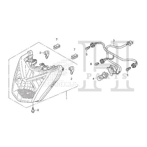 PITING PITTING LAMPU DEPAN KABEL SOKET REFLEKTOR SOCKET COMP HEADLIGHT BEAT FI 33130-K25-901 ASLI ORIGINAL AHM HGP HONDA