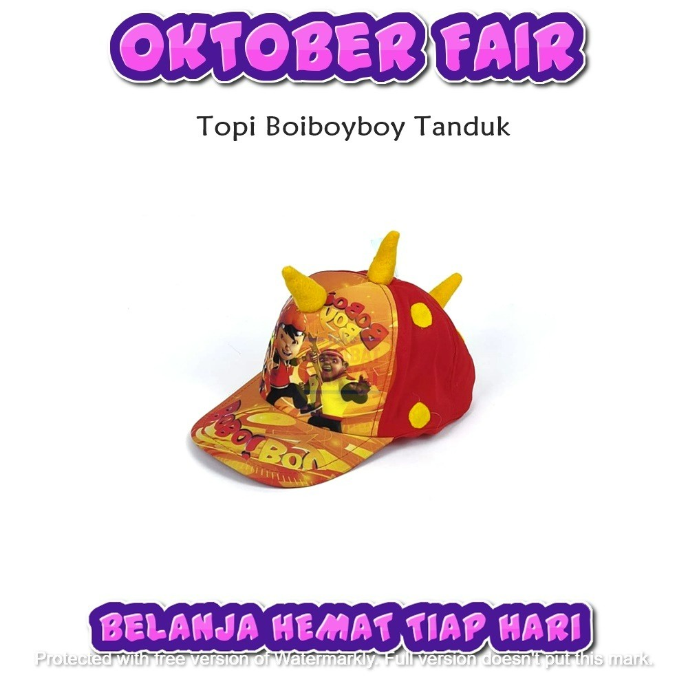 Topi Tanduk/Topi Boboiboy Anak