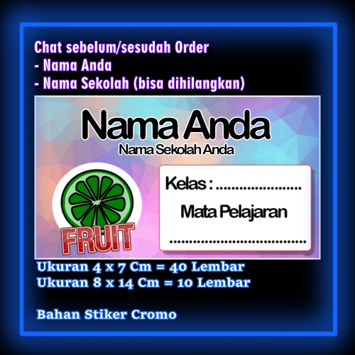 

Stiker Label Buku Barbie Gadis Boneka Cantik Cute Karakter Lucu Custom Lebel Nama cromo murah 20 Varian berbeda Sticker Pelajaran Mapel buku anak sekolah Vol 5